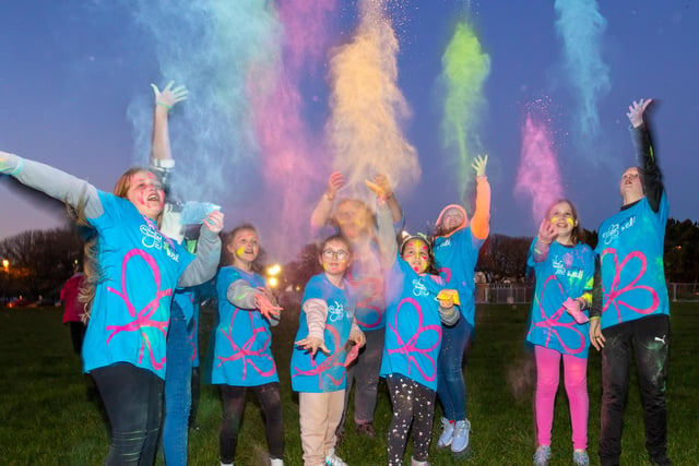 1st Emsworth Girl Brigade came to Castle Field, Southsea to take part in the Alzheimers Society Glow Walk on Friday evening. Photos by Alex Shute



