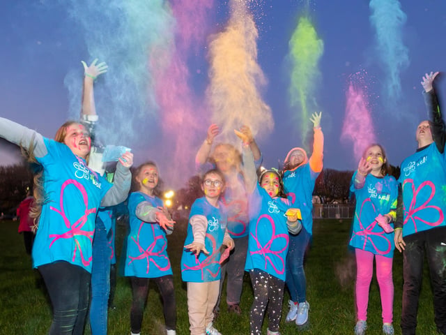 1st Emsworth Girl Brigade came to Castle Field, Southsea to take part in the Alzheimers Society Glow Walk on Friday evening. Photos by Alex Shute