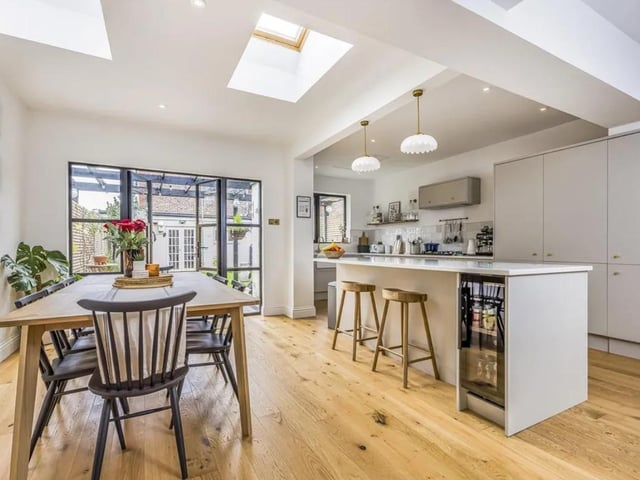 This property comes with three bedrooms, one bathroom and two reception rooms, as well as a garden.