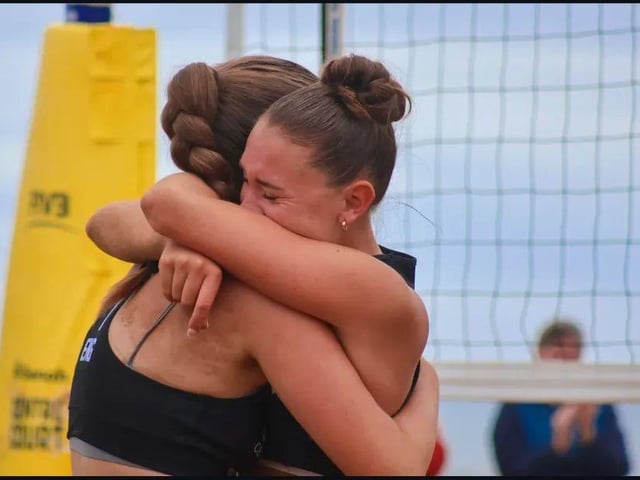 Tilly and her volleyball partner