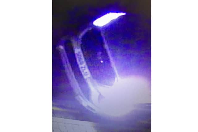 The van used by the burglars during the raid on the Bishop's Waltham electrical store Ron Upfield.