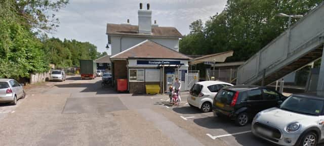 A Network Rail staff member has narrowly avoided being run-over by a train at Rowlands Castle. Picture: Google Streeview