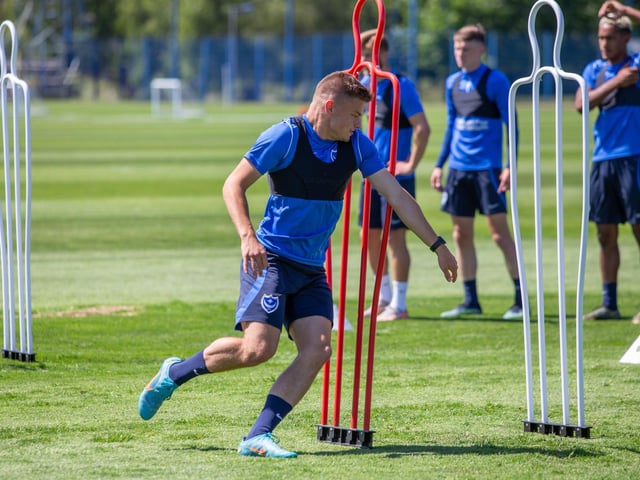Dan Gifford in pre-season training under Danny Cowley in June 2022. Picture: Habibur Rahman