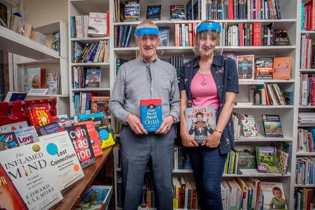 Owners Colin and Marie Telford at their Hayling Island Book Shop, during the pandemic - June 2020. Picture: Habibur Rahman