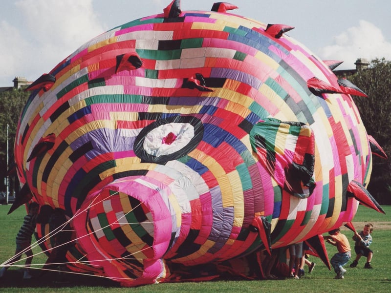 The 'Puffer Fish' was the largest kite at the Kite Festival on Southsea Common on August 29 1992. The News PP3686