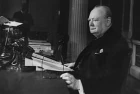 Sir Winston Churchill gave a rousing speech to the nation on 8 May 1975