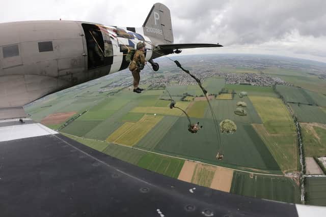 BAE Systems Australia's Grant Peden on a previous parachute jump