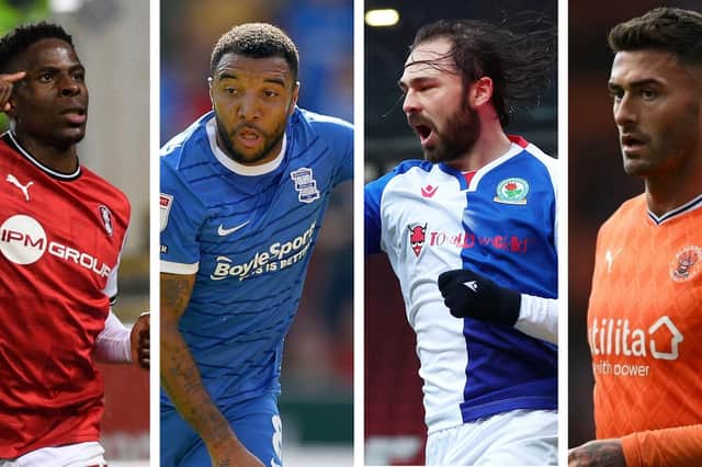 From left: Chiedozie Ogbene, Troy Deeney, Bradley Dack and Gary Madine.
