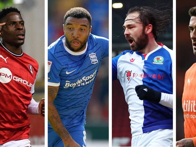 From left: Chiedozie Ogbene, Troy Deeney, Bradley Dack and Gary Madine.