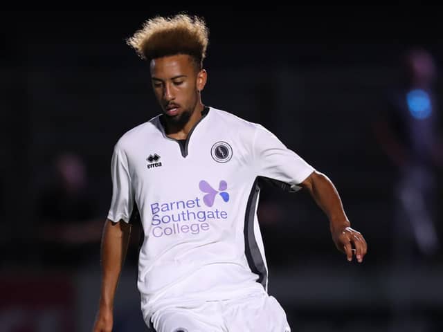 Boreham Wood forward Sorba Thomas.  Picture: Catherine Ivill/Getty Images