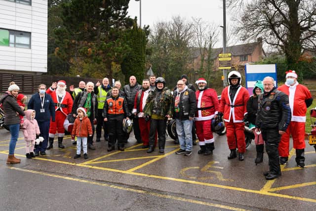 A good turn out from bikers at QA Hospital.
Picture: Keith Woodland (181221-0)
