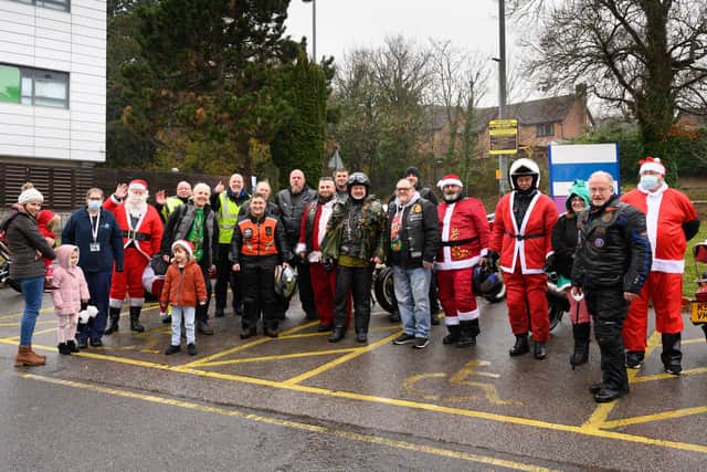 A good turn out from bikers at QA Hospital.

Picture: Keith Woodland (181221-0)