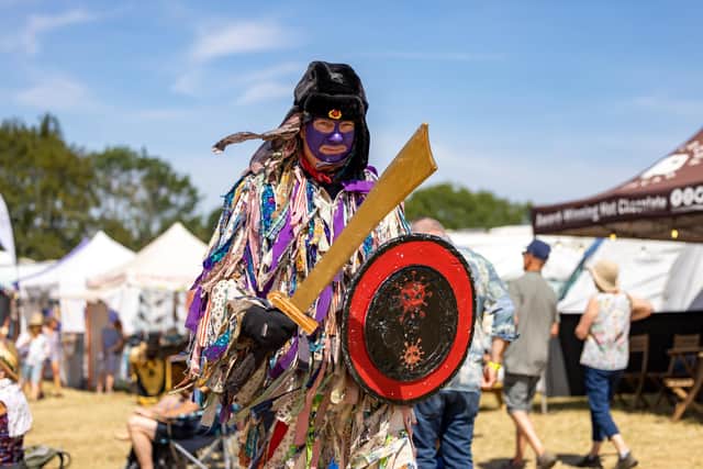 Dave Shields from the Portsmouth-based Prize Old Mummers. Picture: Mike Cooter (060822)