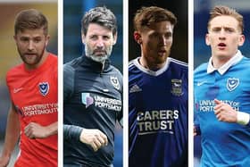 From left: Michael Jacobs, Danny Cowley, Teddy Bishop and Ronan Curtis