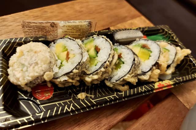 The vegetable tempura sushi at Nara.