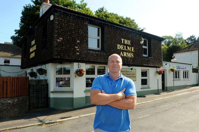 Landlord Neil Matthews of The Delme Arms in Fareham, has started preparations on the pub ahead of the announcment whether pubs and restaurants will be able to reopen on July 4 2020.

Picture: Sarah Standing (230620-)