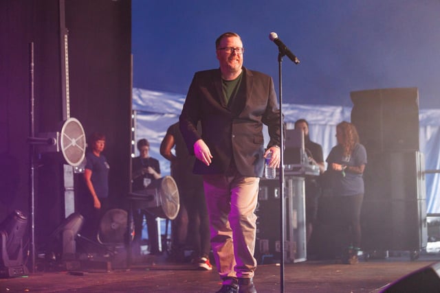 Pictured: Comedian Frankie Boyle performing at Big Top Comedy and Cabaret tentPicture:Marcin Jedrysiak