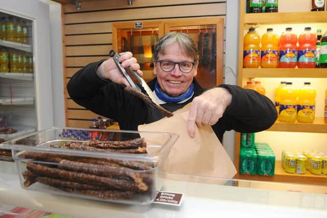 Nigel Biffen, one of the owners of Biltong & Bangers