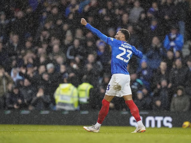 Goalscorer Josh Murphy clearly wasn't put off by the conditions at Fratton Park on New Year's Day.