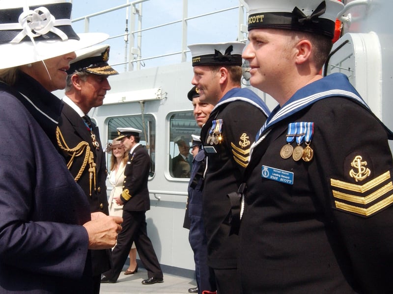 The Prince of Wales onboard HMS Scott for the International Fleet Review.