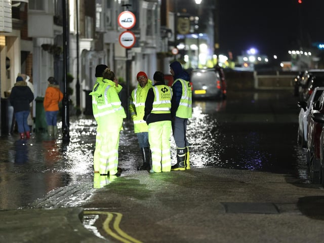 Flooded streets of Old Portsmouth last night as captured by Marcin Jedrysiak.
