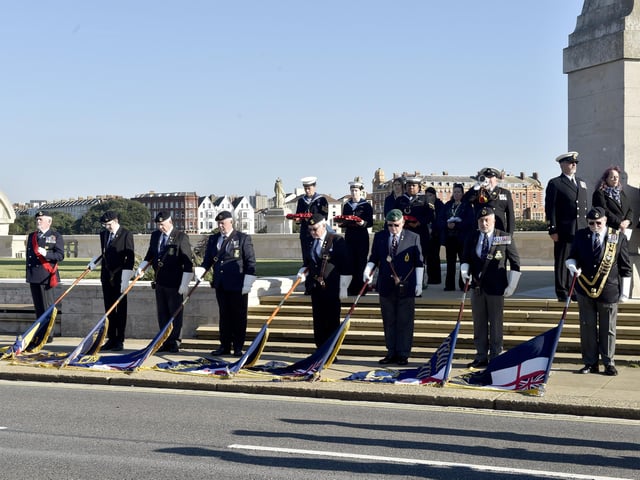 Portsmouth Naval Memorial rededication service to mark 100 years of the unveiling of the monument.  Picture: Sarah Standing (041024-3000)