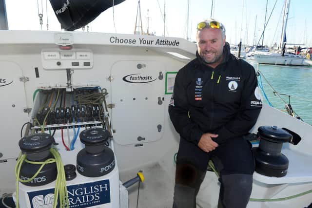 29/10/2018

Alex Alley (48) from Alverstoke, will be taking on the challenge of sailing non-stop around the world solo on his boat the Pixel Flyer.

Picture: Sarah Standing (180802-7623)