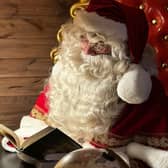 Father Christmas in his grotto at Keydell Nurseries.