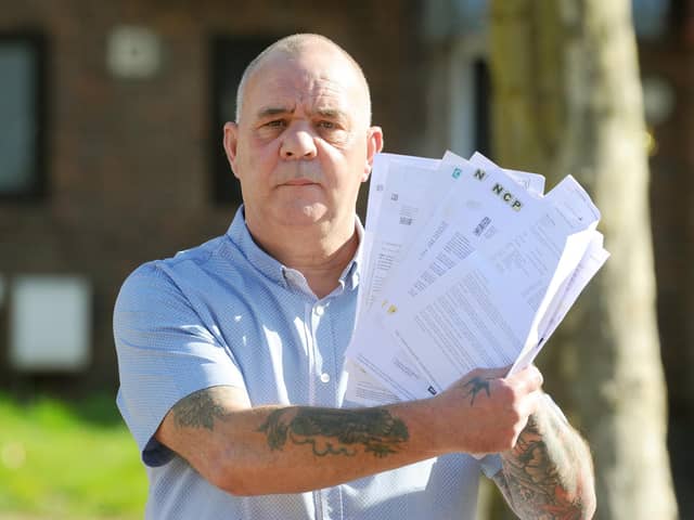 Gary Jeffery, from Paulsgrove, has received parking charge notices from the NCP car park in Crasswell Street in Portsmouth, despite paying for a car parking ticket back in July 2020. 

Picture: Sarah Standing (230221-1537)