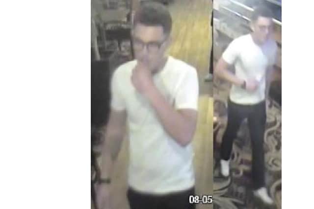 Picture released of man after attack at Denmead Queen Wetherspoons pub on Queens Parade in Waterlooville. Pic Hants police