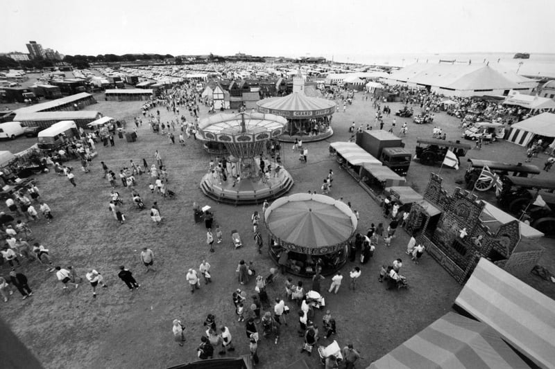 A view of the fairground at the Southsea Show in August 1995. The News PP4101