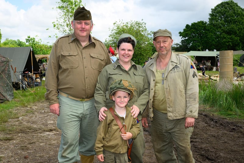 Martin, Michele and Alex Cox enjoying the afternoon with Ian Quinn.Picture: Keith Woodland (260521-107)