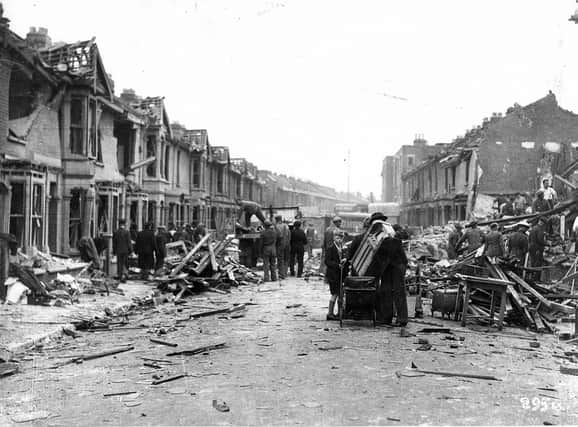 Newcomen Road, Portsmouth after a flying bomb fell on July 15th 1944. This was the last bomb to fall on Portsmouth. Picture: The News Portsmouth
