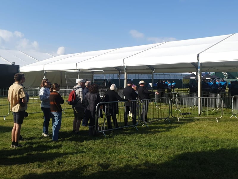 Early morning scenes down at Southsea Common as people start turning out for D-Day 80 events. Picture: Habibur Rahman