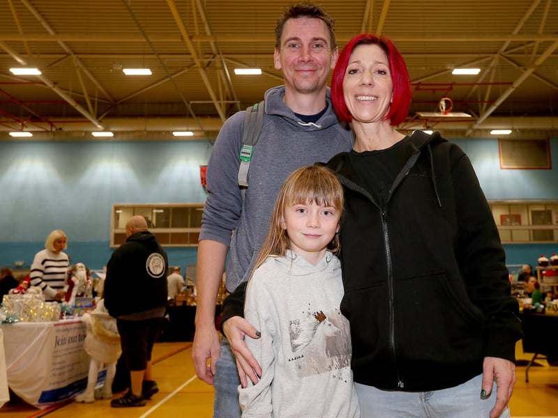 Andy and Louise Lawson and their daughter, Olivia, 8. Fareham Indoor Christmas market, Fareham Leisure Centre
Picture: Chris Moorhouse
