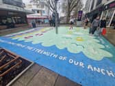 Changes include new seating, more planting, play equipment for children, new cycle stands, and a pavement graphic by local artist, Angela Chick following a successful competition run in conjunction with the council’s Safer Streets team.