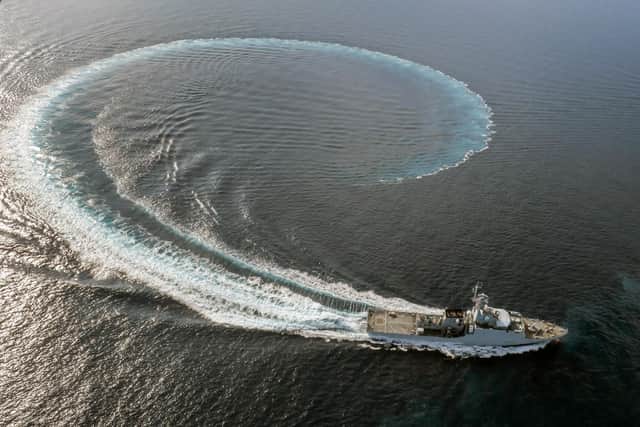 HMS Trent pictured during her Nato operation in the Mediterranean. Photo: Royal Navy