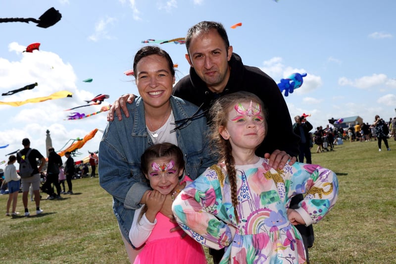 Pictured is (L-R) Jade Izzo, Lola Izzo, 5, and Alex Izzo with Masiy May, 5.