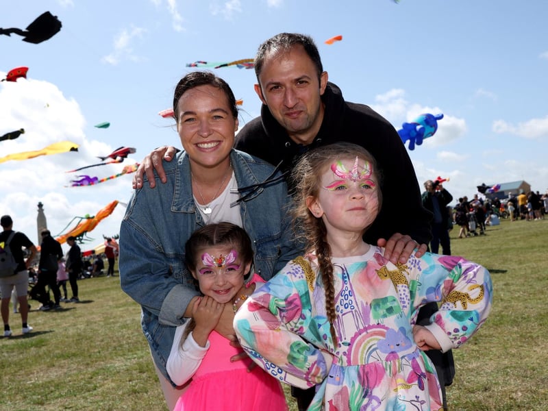 Pictured is (L-R) Jade Izzo, Lola Izzo, 5, and Alex Izzo with Masiy May, 5.