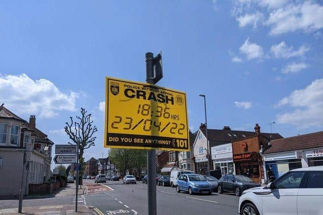 Sign on London Road. Picture: Emily Turner