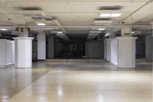 How the former Debenhams in Palmerston Road in Southsea looks on the inside