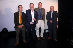 (L-R) Gary Driscoll, Simon Escott, Nick Scott, from Portsmouth Aqua with sponsor Nick Young from BAE Systems.
Picture: Sam Stephenson
