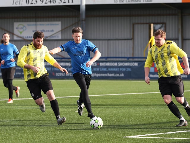 Freehouse (yellow) v AFC Eastney. Picture: Stuart Martin