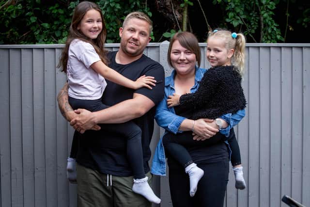 Real Life: Dad Ryan Davies and his contribution to Letters from the Grief Club
Pictured: Ryan Davies with his wife, Kat and his children, Lulamae and Alaiya at their home in Hayling Island on Thursday 10th June 2022.
Picture: Habibur Rahman