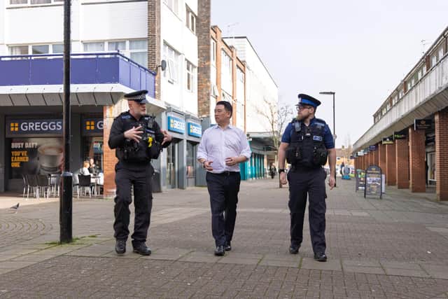 Havant MP Alan Mak has been on patrol in Leigh Park to find out how police are tackling shoplifting, after calling on them to prioritise shoplifting reduction