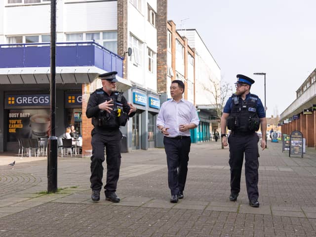 Havant MP Alan Mak has been on patrol in Leigh Park to find out how police are tackling shoplifting, after calling on them to prioritise shoplifting reduction
