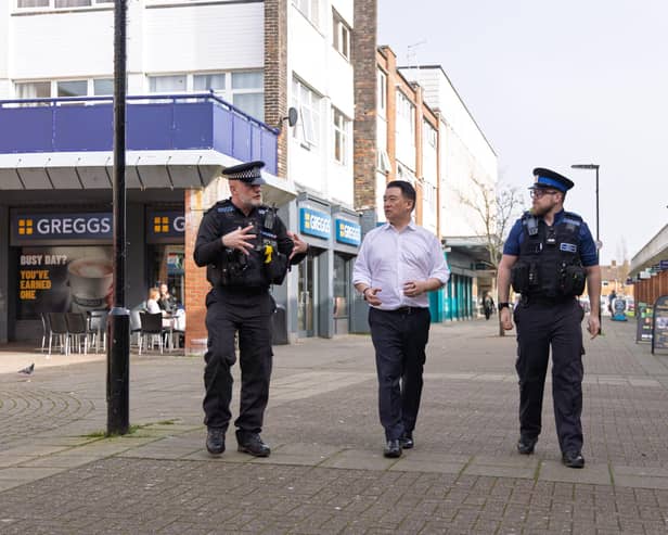 Havant MP Alan Mak has been on patrol in Leigh Park to find out how police are tackling shoplifting, after calling on them to prioritise shoplifting reduction