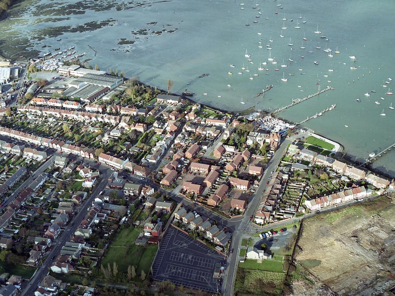 Aerial of Hardway, Gosport, in 1998.