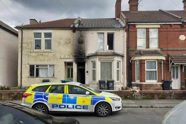 Police are investigating a suspected arson attack on a house in Parnham Road Gosport.