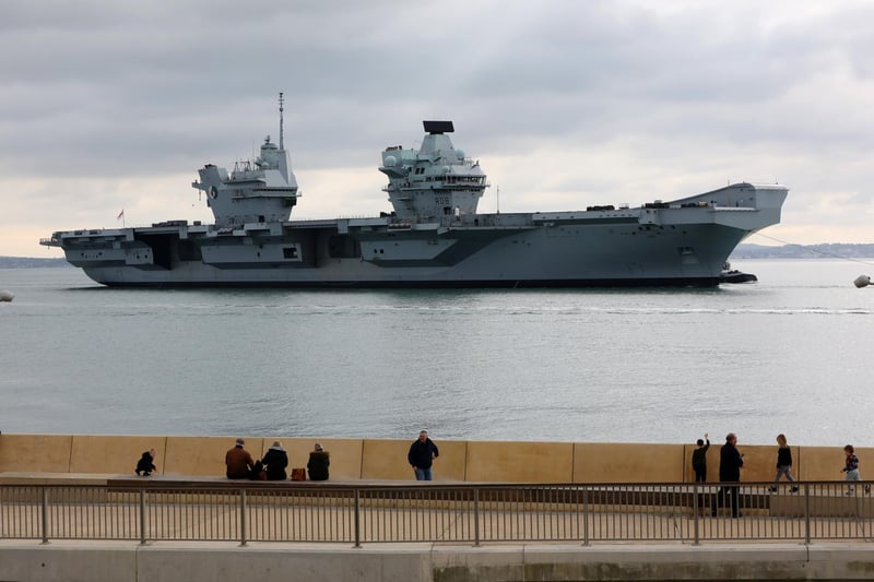 HMS Queen Elizabeth is the largest and most powerful vessel at the Royal Navy's disposal. It has state-of-the-art weapons and communication systems, and has the capability to carry 40 aircraft.